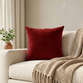 Aberto Design Cojín Rojo 43 x 43 cm